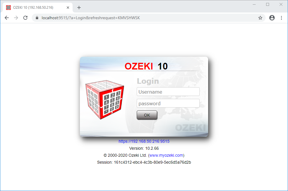 login window