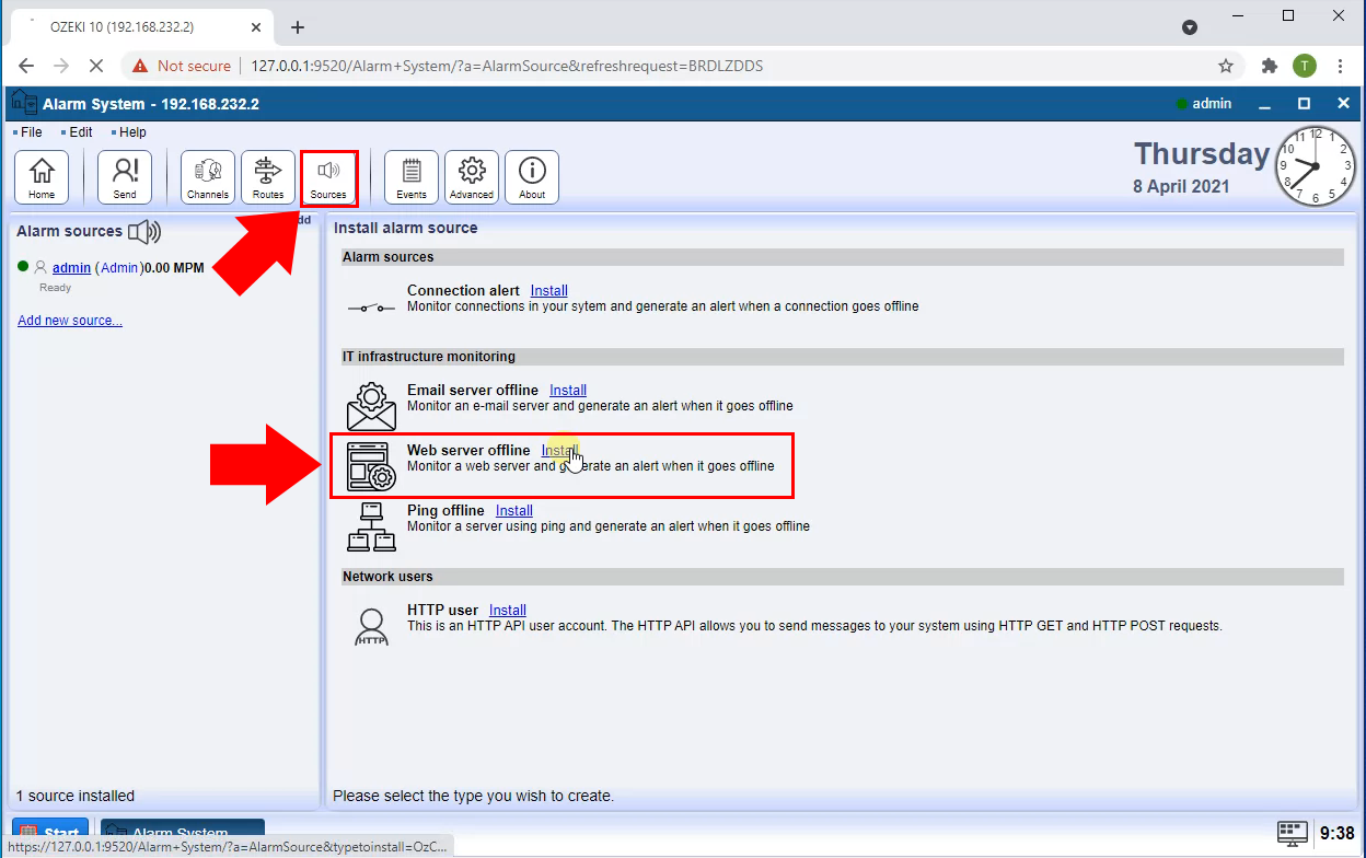 install webserver offline source